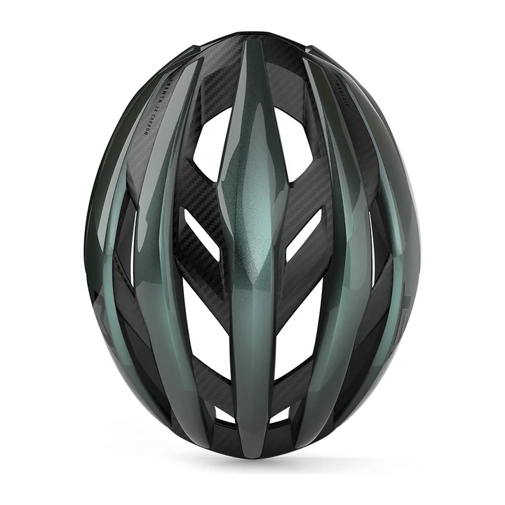MET Trenta 3K Carbon Hyper Teal Gloss — 5